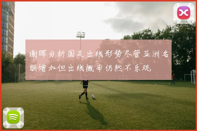 谢晖分析国足出线形势尽管亚洲名额增加但出线概率仍然不乐观